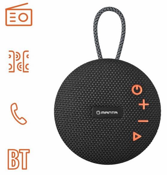 Trådløs Bluetooth-højtaler MANTA SPK02GO Sort-orange