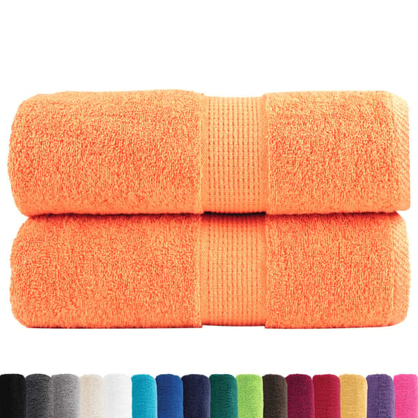 vidaXL Premiumhanddukar SOLUND, 2 st, Orange, 30x30 cm