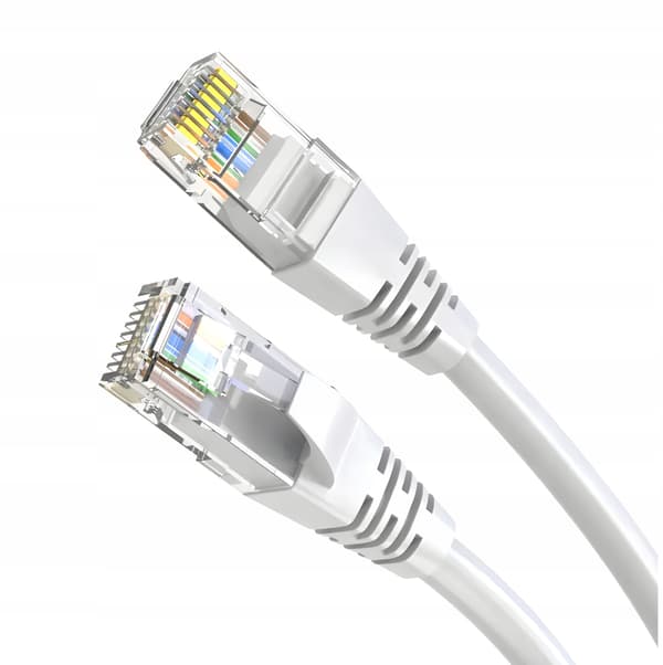 Kabel ETHERNETKABEL Patchkabel U/UTP 5es RJ45 / RJ45 5 m vit INTERNET