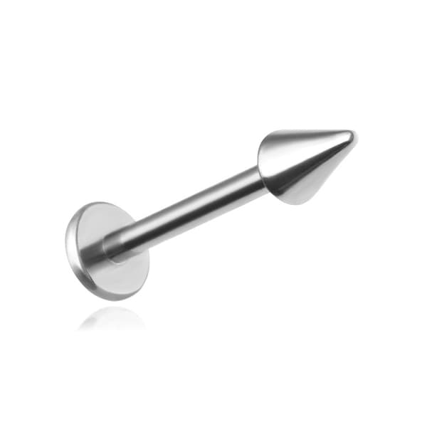 Titankon-labretörhänge silver 1,2/8/4