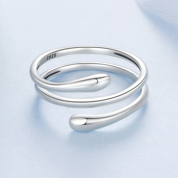 Elegant silverring som flätar om fingret, silver 925