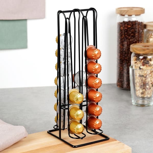 Nespresso kaffekapselholder metal sort 30 cm