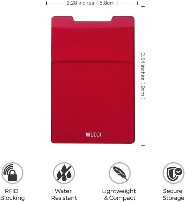 MOBIILIKORTTIPIDIKE RFID-PIDIKKEELLÄ 2 KPL PUNAINEN