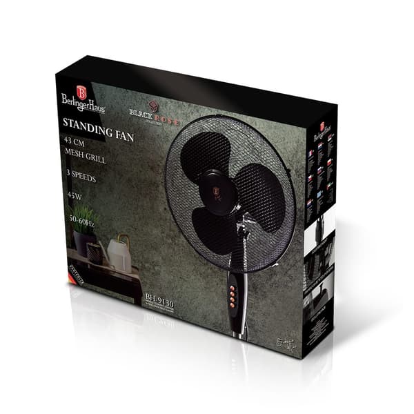 Oscillerende gulvventilator BERLINGER HAUS BH-9130 BLACK ROSE