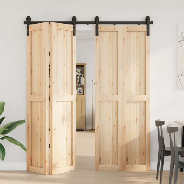 vidaXL Skjutdörrsinstallationssystem 183 cm stål svart