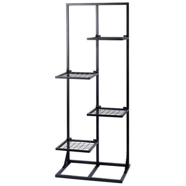 Blomsterstand metal sort 4-niveauer 102 cm