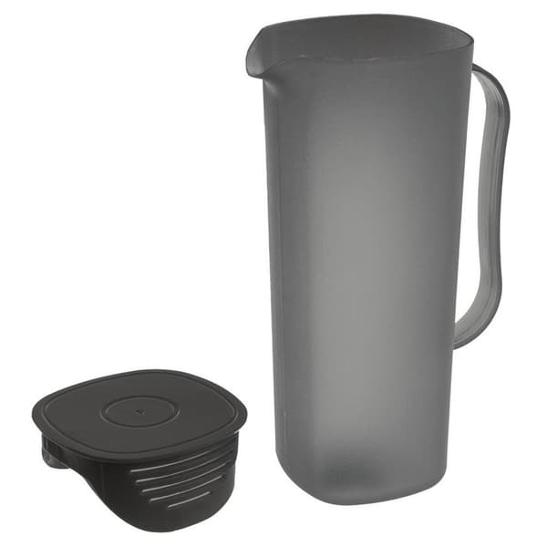Musta muovikannu kannella, 1,8 l
