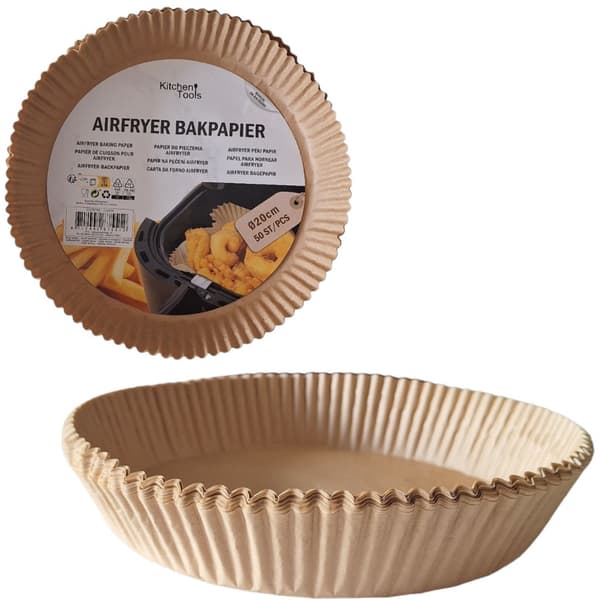 BAGEINDSATS TIL FEDTFRI FRITUREPAPIRFORM 50 STK.