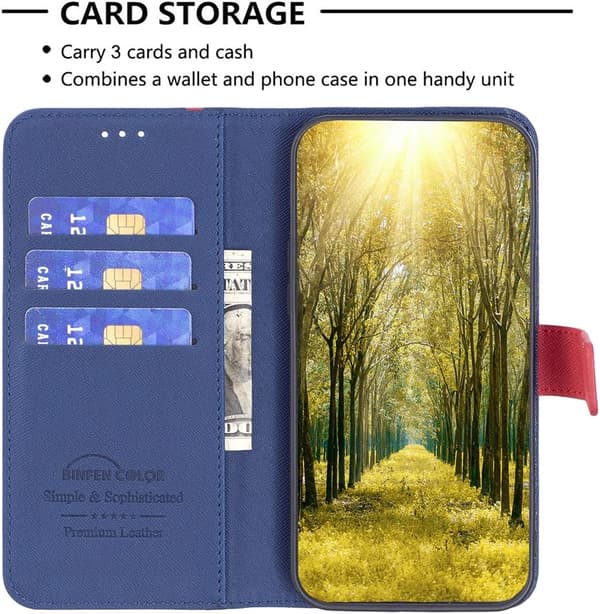 ETUI TIL IPHONE 12/12 PRO 6.1' MARINEBLÅ MED FLAP