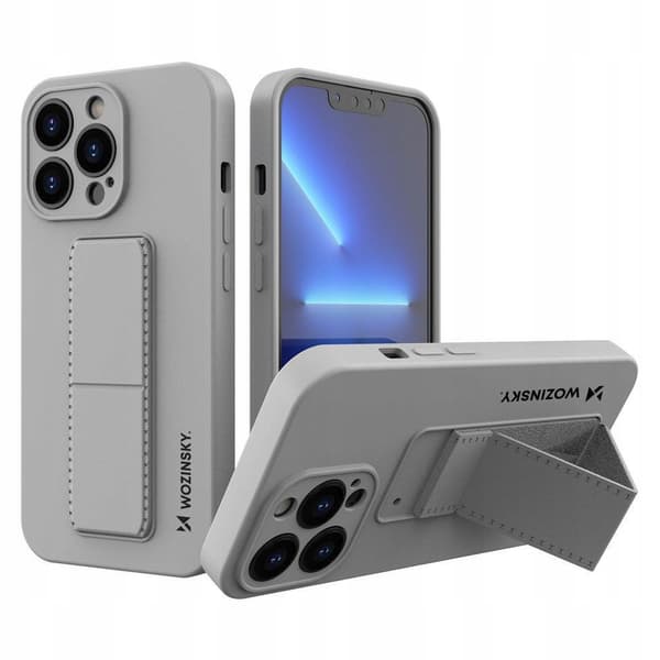 Wozinsky Kickstand Case silikone cover med stativ iPhone 13 mini grå