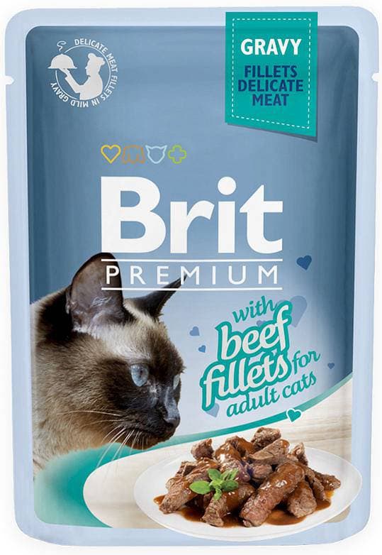 Brit Premium Katt | Såsfiléer | 85g - Nötkött 85g