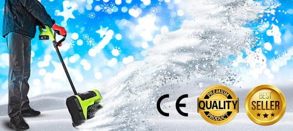 Elektrisk snöslunga med batteri för snö + 2x batteri 21V 600W