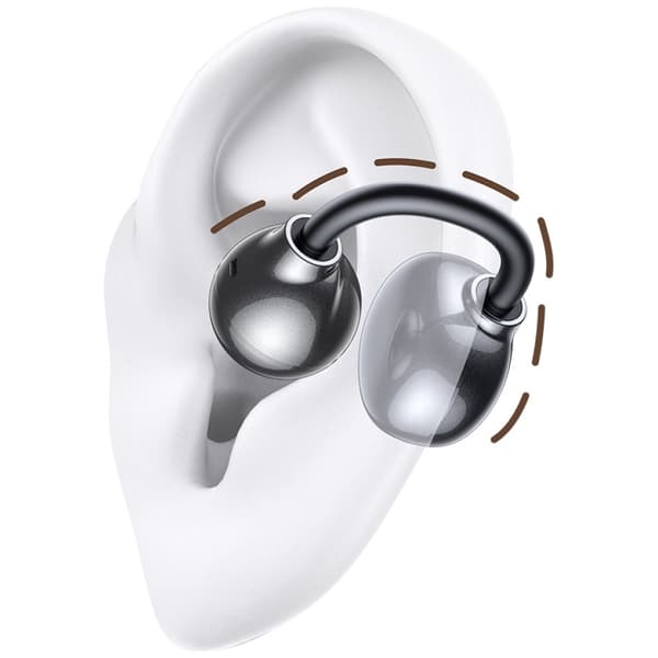USAMS Echo R02 Clip-on trådløse Bluetooth-hovedtelefoner grå