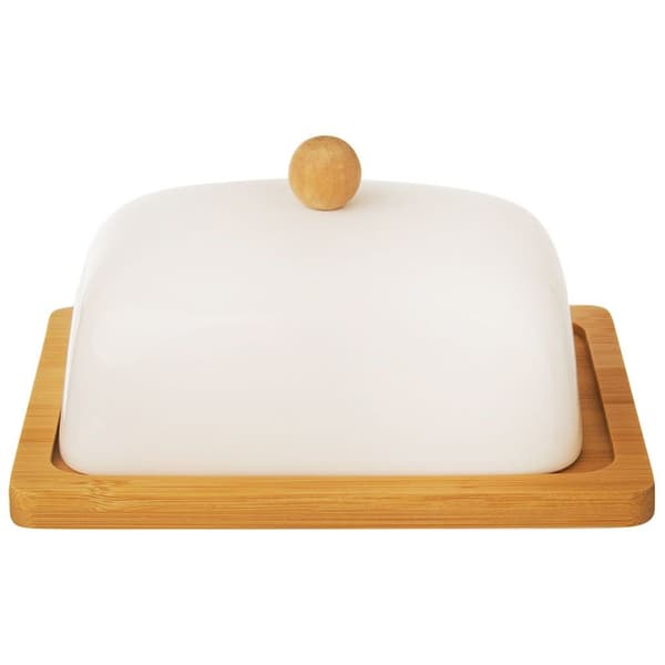 Hvid porcelænssmørretter WHITELINE