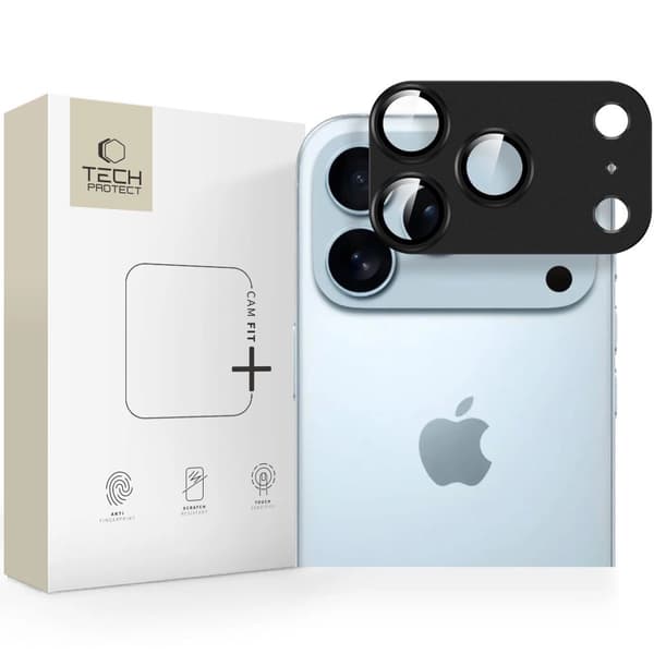 Tech-Protect Camfull Fit+ Kameracover til iPhone 17 Pro - Sort