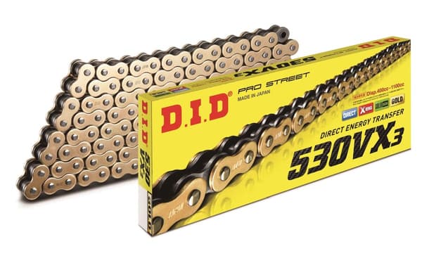 DID 50(530)VX3G guldkedja 108 länkar X-ring öppen och ände