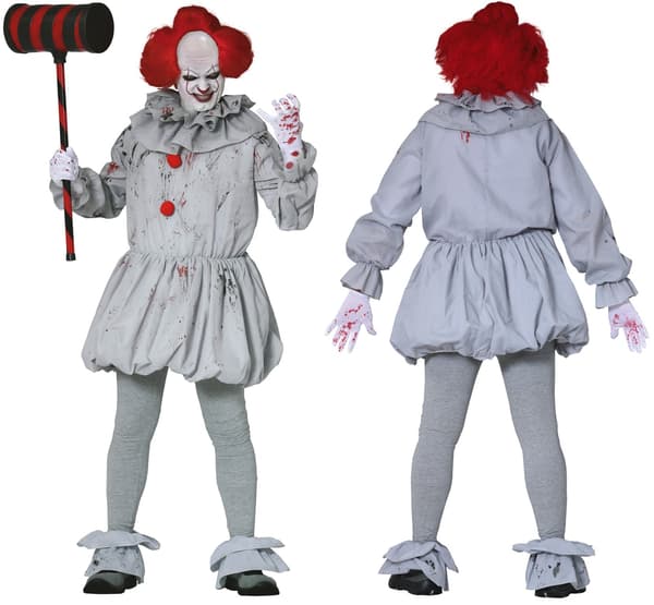 Harmaa pelle Halloween-asu L