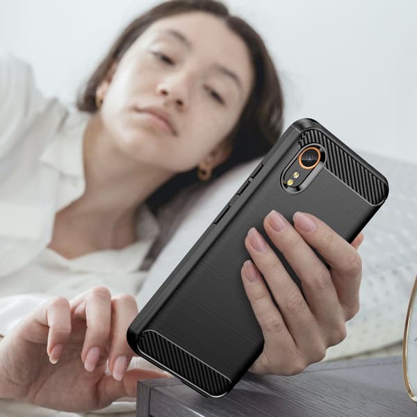 TECH-PRECT TPUCARBON GALAXY XCOVER 7 MUSTA