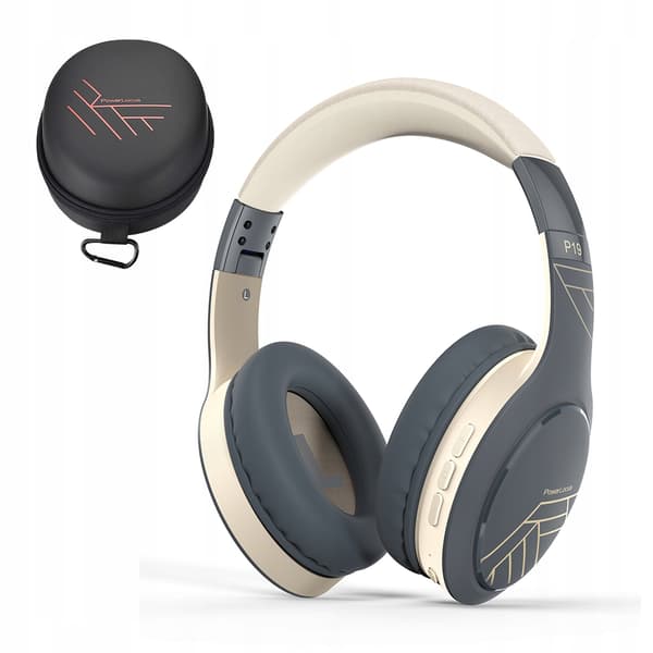 PowerLocus P19 Bluetooth-hovedtelefoner med 4 EQ-tilstande, 60 timer, foldbare med etui