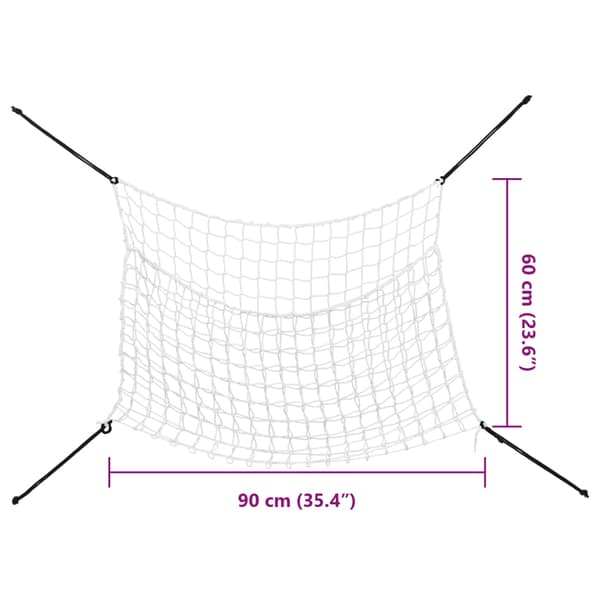 vidaXL Hønet, 2 stk., rektangulære, hvide, 90x60 cm, PP