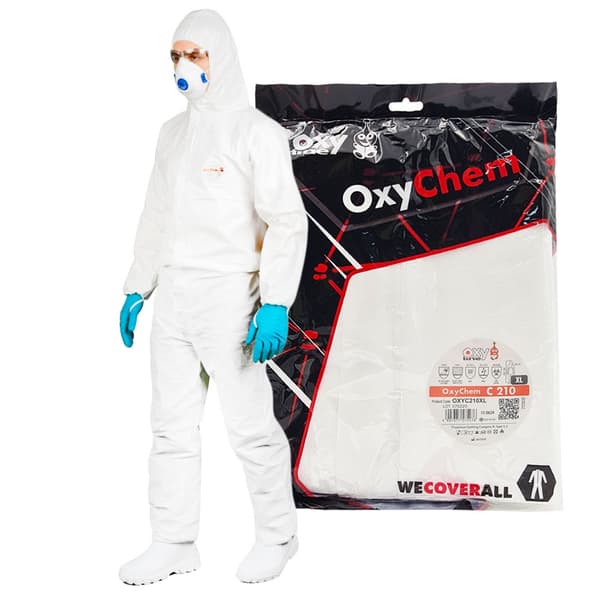 Vit XL OxyChem C210 Färgskyddsdräkt Typ 5 6