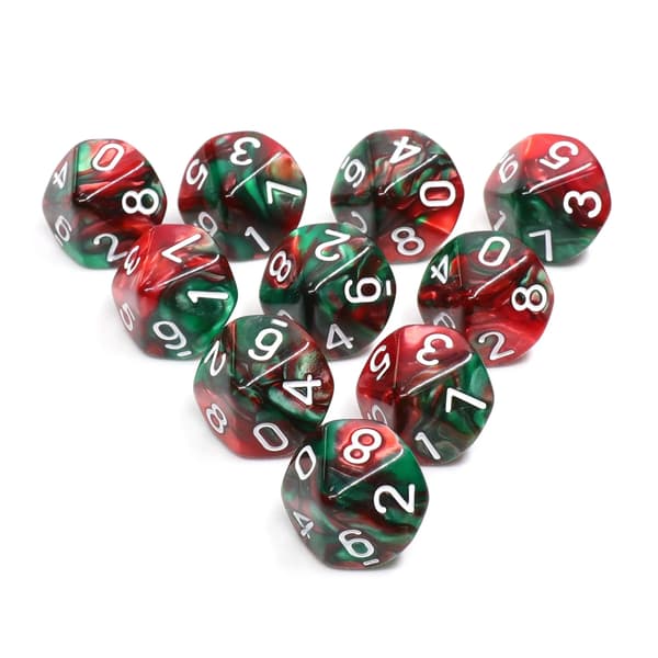 RPG Tärning Tiosidig Träälva D10 Tärning 0-9
