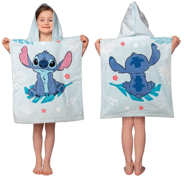 LILO AND STITCH BØRNES HÅNDKLÆDE MED HÆTTE PONCHO Wrap Efter Badning Pool STRAND