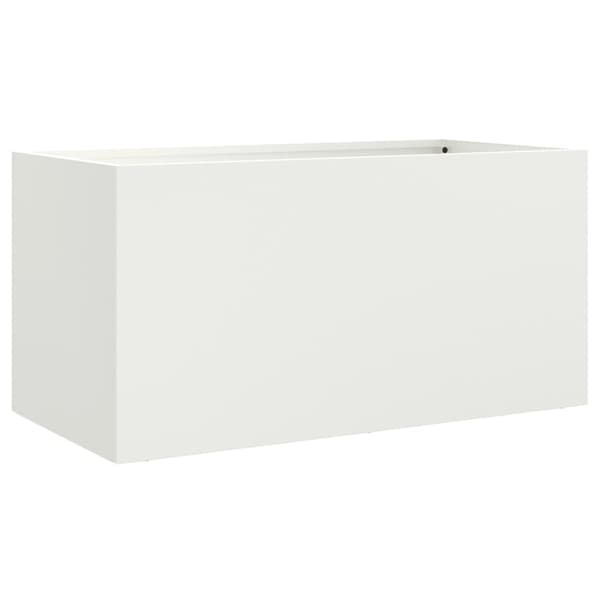 vidaXL Kruka, Vit, 62x30x29 cm, Stål