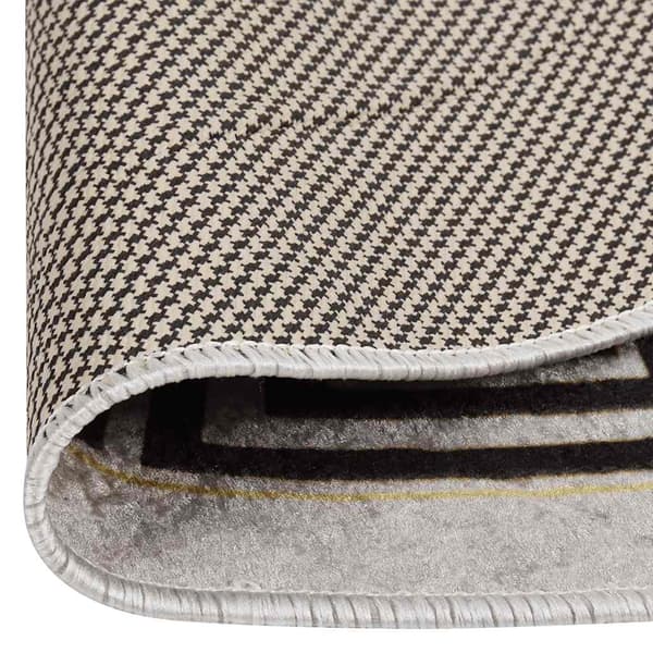 vidaXL vaskbart tæppe, 120 cm, lys beige