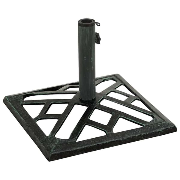 vidaXL paraplyfoplader grøn 44x44x31 cm støbejern