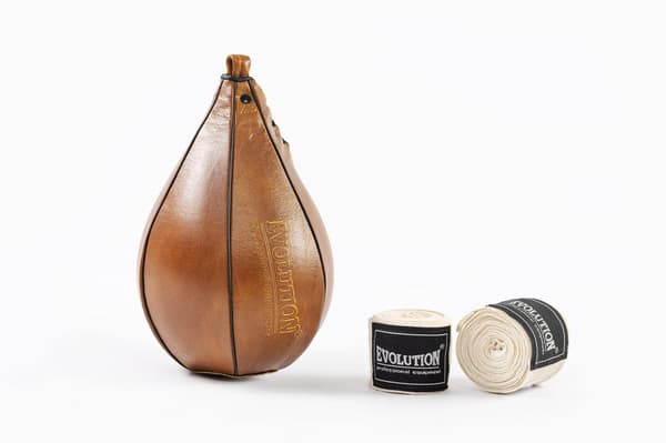 Hängande boxningssäck i äkta läder Retro Tan Classic Evolution TG-110