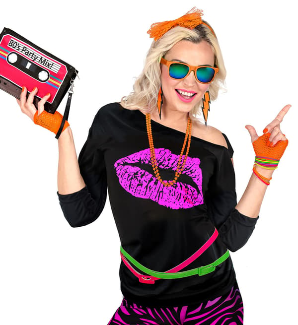 ORANSSIT Neon DISCO -verkkohanskat