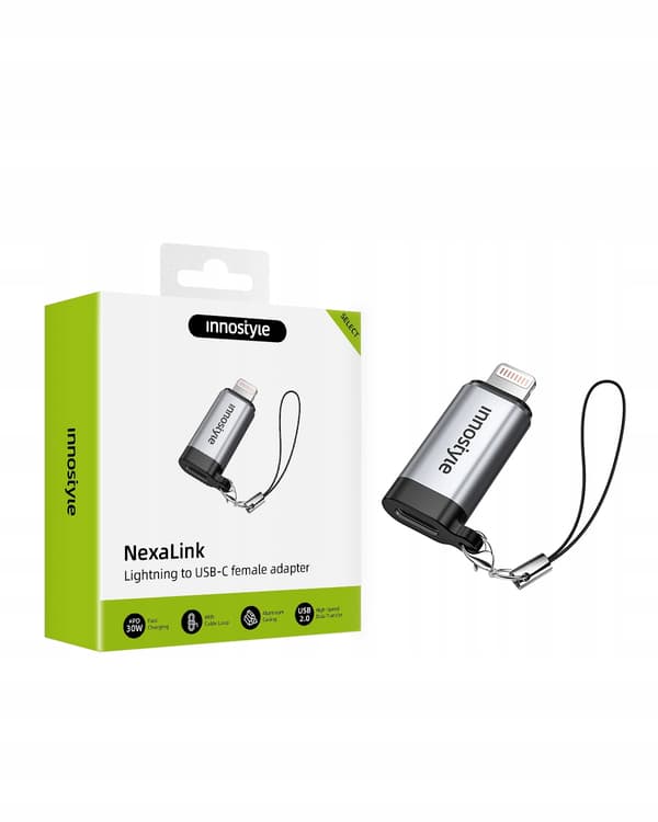 INNOSTYLE ADAPTER USB-C USB TYP C TILL LIGHTNING IPHONE 12 13 14