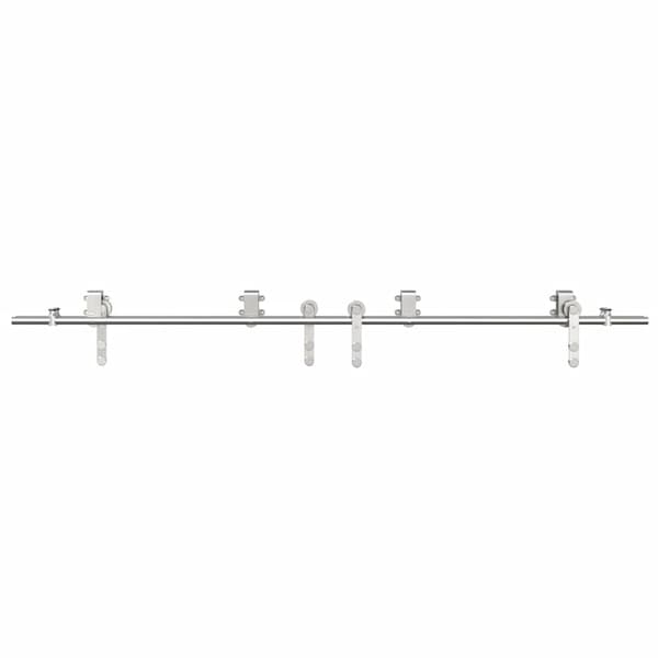 vidaXL Skjutdörrsfäste 200 cm stål silver