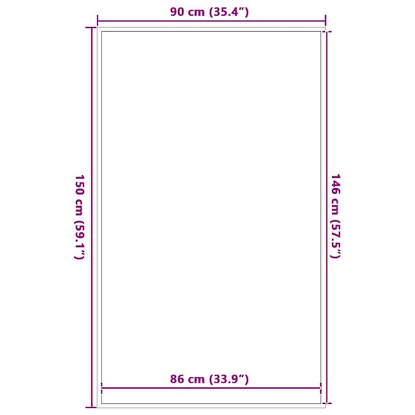 vidaXL dørmåtte brun 90x150 cm