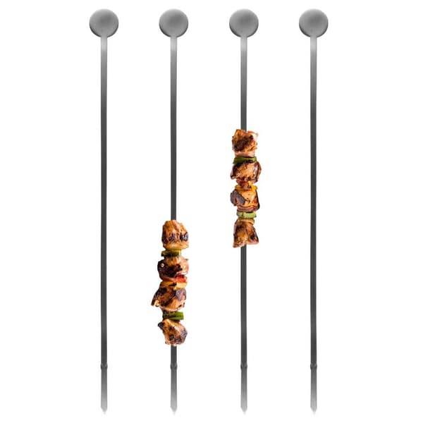 Stålspett för shashlik 37 cm 4 st