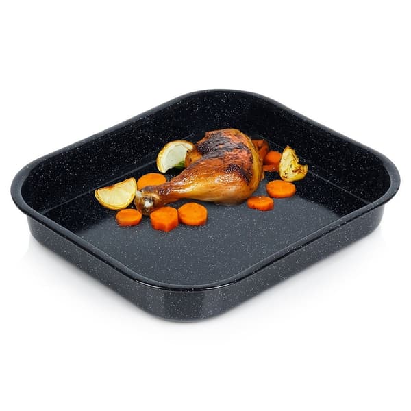 Emaljerad rektangulär ugnsform 29,5x25,5x4,5 cm