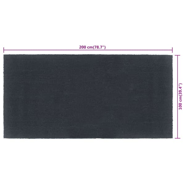 vidaXL dørmåtte, mørkegrå, 100x200 cm, kokosfiber, tuftet