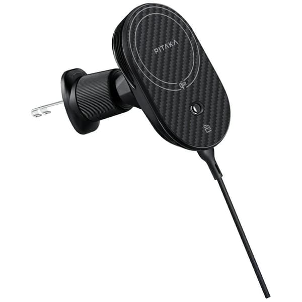 PITAKA MagEZ Pro 2 Qi2 15W NFC Magsafe trådløs bilopladerholder, sort, grå