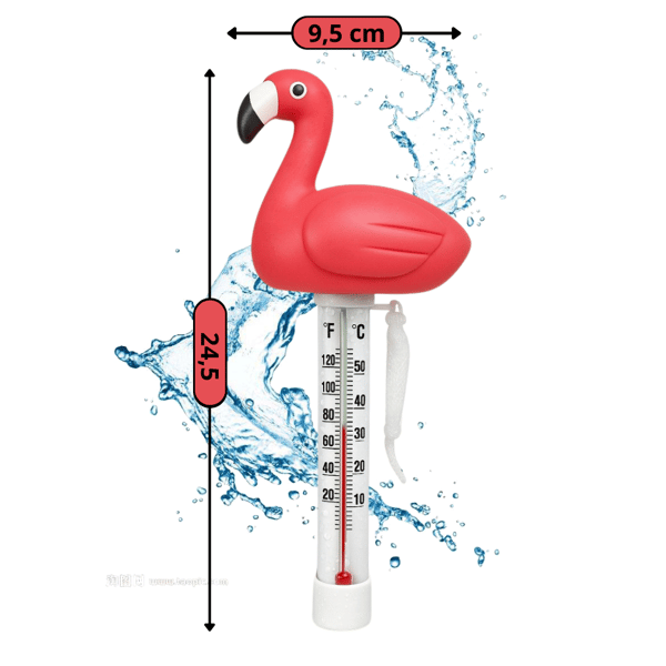 Flamingo termometer flydende til pool jacuzzi spa pool flyder 2 skalaer
