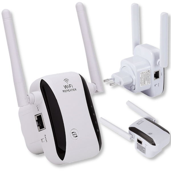Signalforstærker Wi-Fi Repeater LAN 300Mbps 2 antenner Range Extender rækkevidde