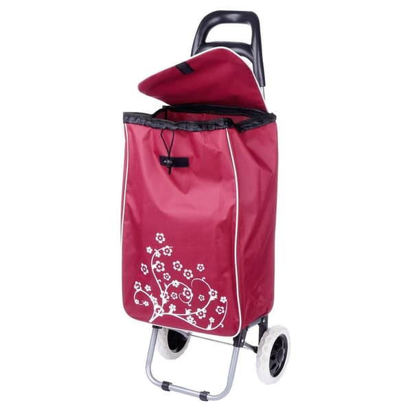 Ostoskärryt laukulla bordeaux 30 l