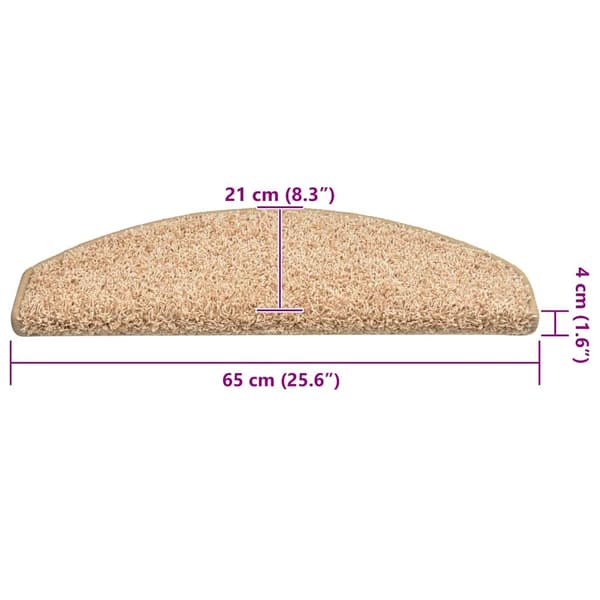 vidaXL Trappmattor 30 st guld 65x21x4 cm