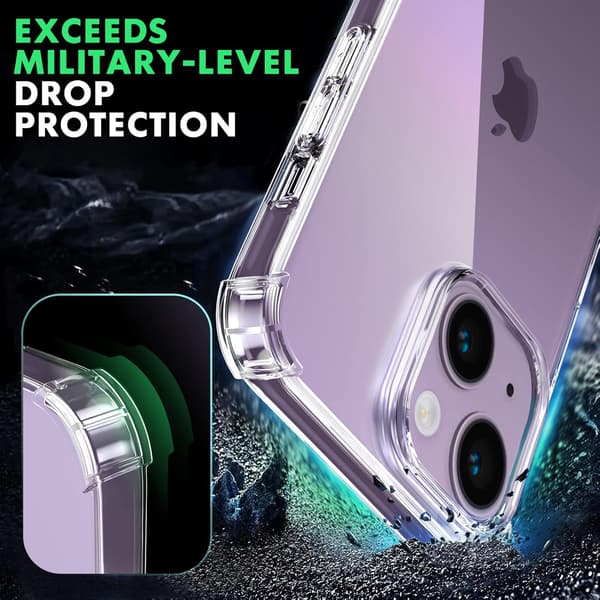 ETUI TIL APPLE IPHONE 14 KLAR, SOLID, HOLDBAR A2882 A2649