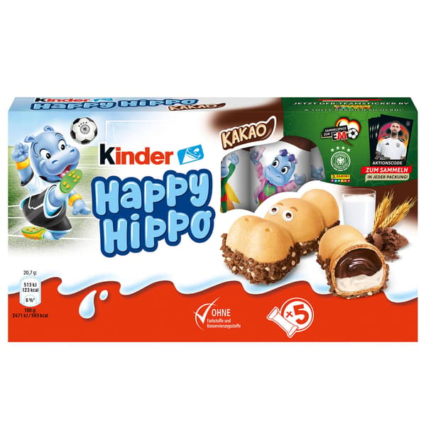 Kinder Happy Hippo kakaokräm 5 st