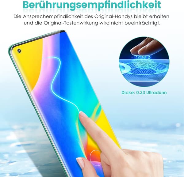 Härdat glas för Oneplus 8 Pro 5G, solidt skydd, 2 delar