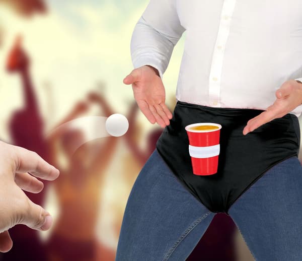 Beer Pong Ping Spel Trosor Set Party Byxskydd