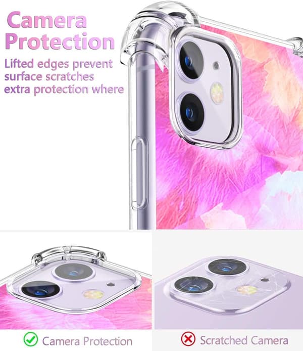 APPLE IPHONE 11 SKAL SILIKON ROSA GUL AKTERFÄRGSMÖNSTER