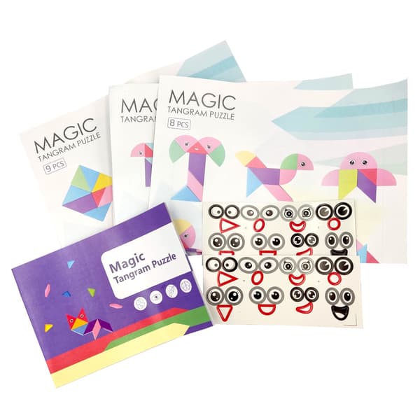 Magnetiska tangramklossar - Magiska stora tangram 100 st.