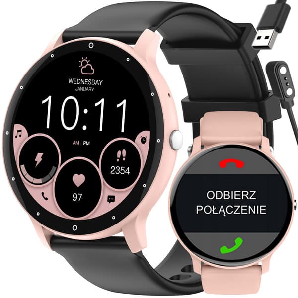 SMARTKLOCKA UNISEX GRAVITY GT1-5 PRO - BLUETOOTH-SAMTAL, EXTRA ARMBAND (sg027e)
